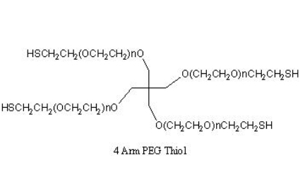  4臂星形-聚乙二醇-硫醇 4 arm-PEG-SH | 4 arm PEG-Thiol