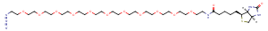 Biotin-PEG11-azide Chemical Structure