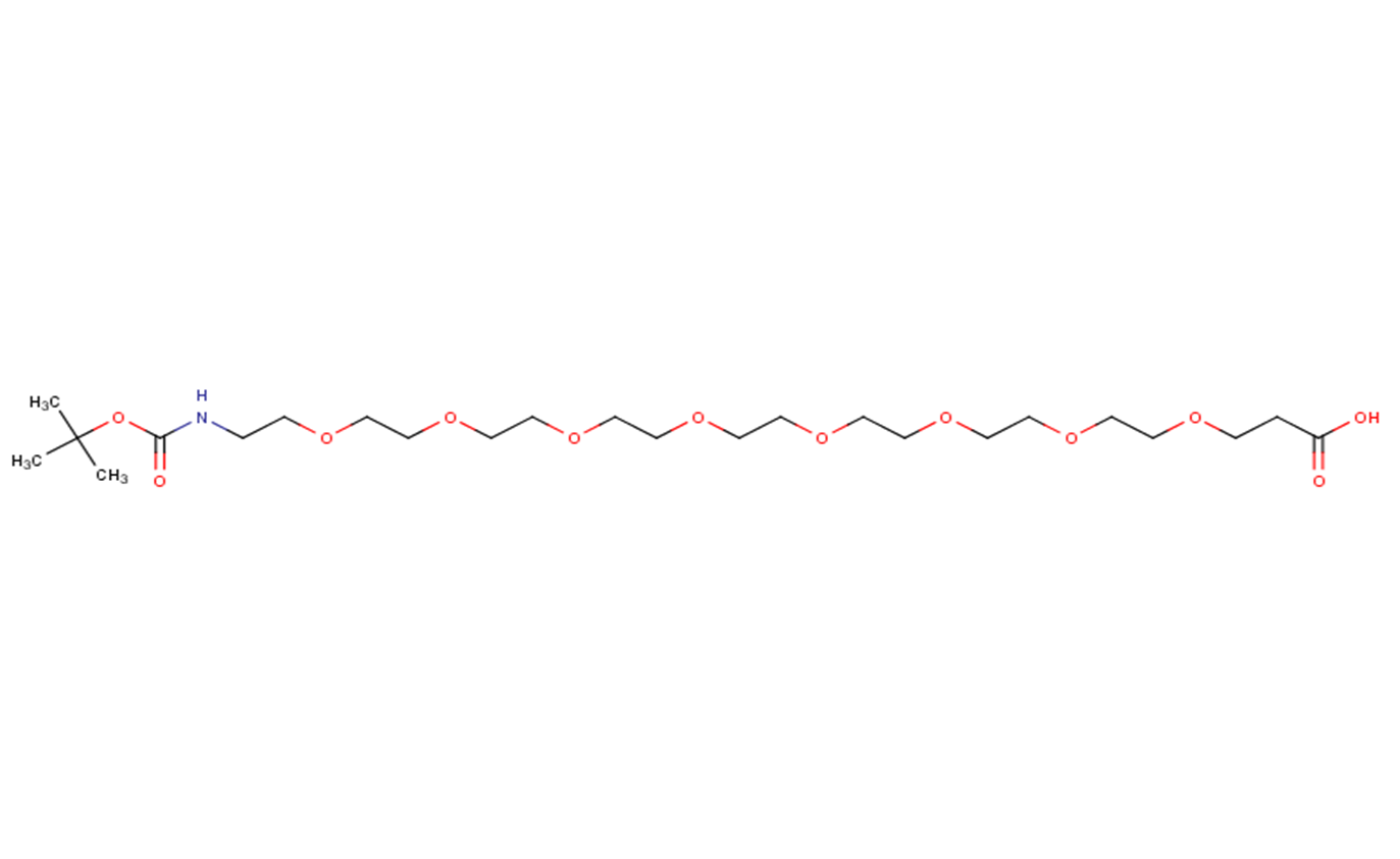 Boc-NH-PEG8-CH2CH2COOH Chemical Structure