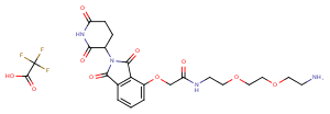 Thalidomide-O-amido-PEG2-C2-NH2 TFA Chemical Structure