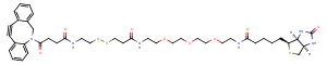 DBCO-S-S-PEG3-biotin Chemical Structure