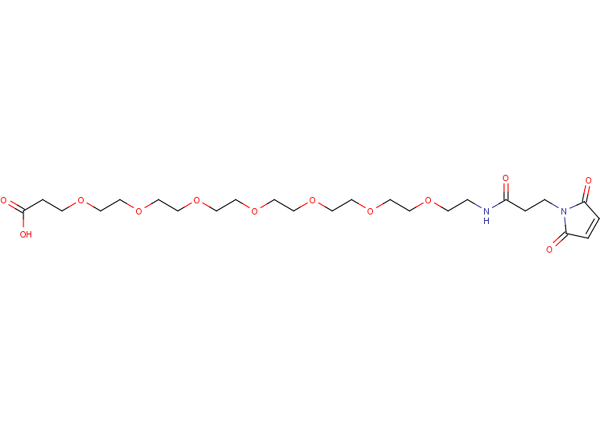 Mal-amido-PEG7-acid Chemical Structure