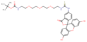 Fluorescein-PEG3-NH-Boc Chemical Structure