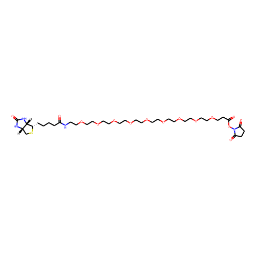 Biotin-PEG9-NHS Ester Chemical Structure
