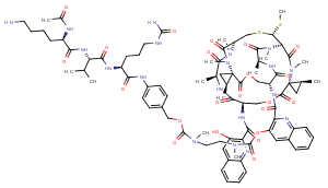 AcLysValCit-PABC-DMAE-SW-163D Chemical Structure