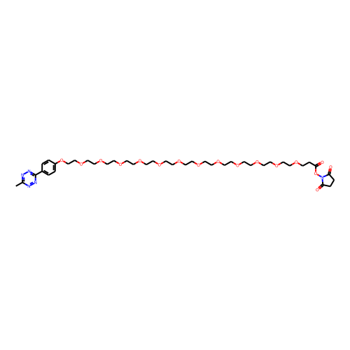 Methyltetrazine-PEG13-NHS ester Chemical Structure