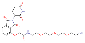 Thalidomide-O-amido-PEG3-C2-NH2 Chemical Structure