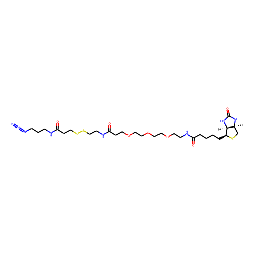 Biotin-PEG3-amido-SS-amido-azide Chemical Structure