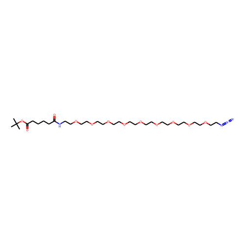 Azide-PEG9-amido-C4-Boc Chemical Structure