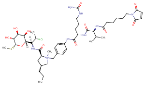 MC-Val-Cit-PAB-clindamycin Chemical Structure