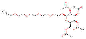 Propargyl-PEG4-tetra-Ac-beta-D-galactose Chemical Structure