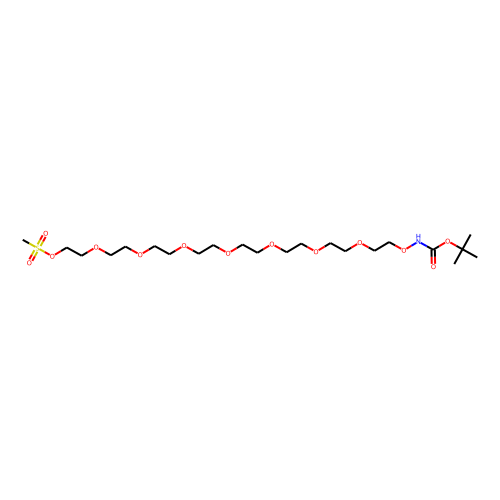 t-Boc-Aminooxy-PEG8-Ms Chemical Structure