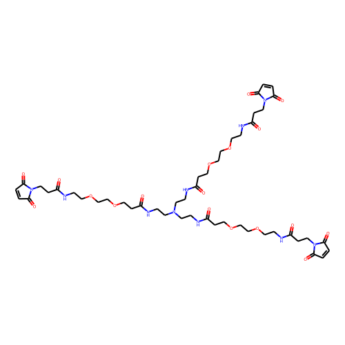 Tri(Mal-PEG2-amide)-amine Chemical Structure