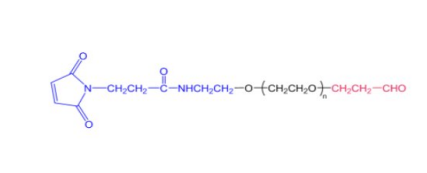 CHO-PEG1K-MAL，马来酰亚胺聚乙二醇1000醛基，Maleimide-PEG1000-aldehyde