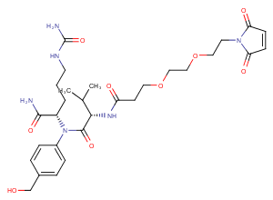 Mal-PEG2-Val-Cit-amido-PAB-OH Chemical Structure