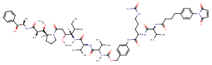 Mal-Phe-C4-VC-PAB-MMAE Chemical Structure