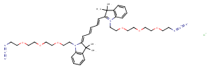 N,N'-bis-(azide-PEG3)-Cy5 Chemical Structure