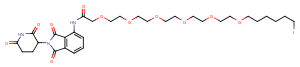 Pomalidomide-PEG6-butyl iodide Chemical Structure