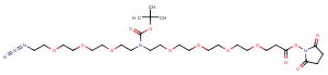 N-(Azido-PEG4)-N-Boc-PEG4-NHS ester Chemical Structure