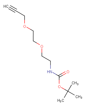 Propargyl-PEG2-NHBoc Chemical Structure