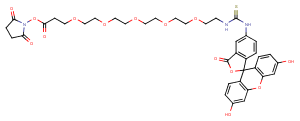 Fluorescein-PEG5-NHS ester Chemical Structure