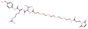 Mal-PEG4-Val-Cit-PAB Chemical Structure