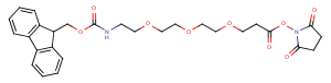 Fmoc-PEG3-C2-NHS ester Chemical Structure