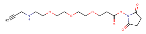 Propargyl-NH-PEG3-C2-NHS ester Chemical Structure