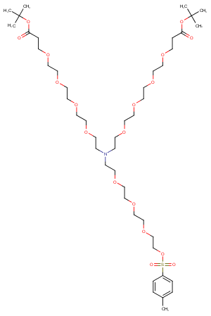 N-(Tos-PEG4)-N-bis(PEG4-Boc) Chemical Structure