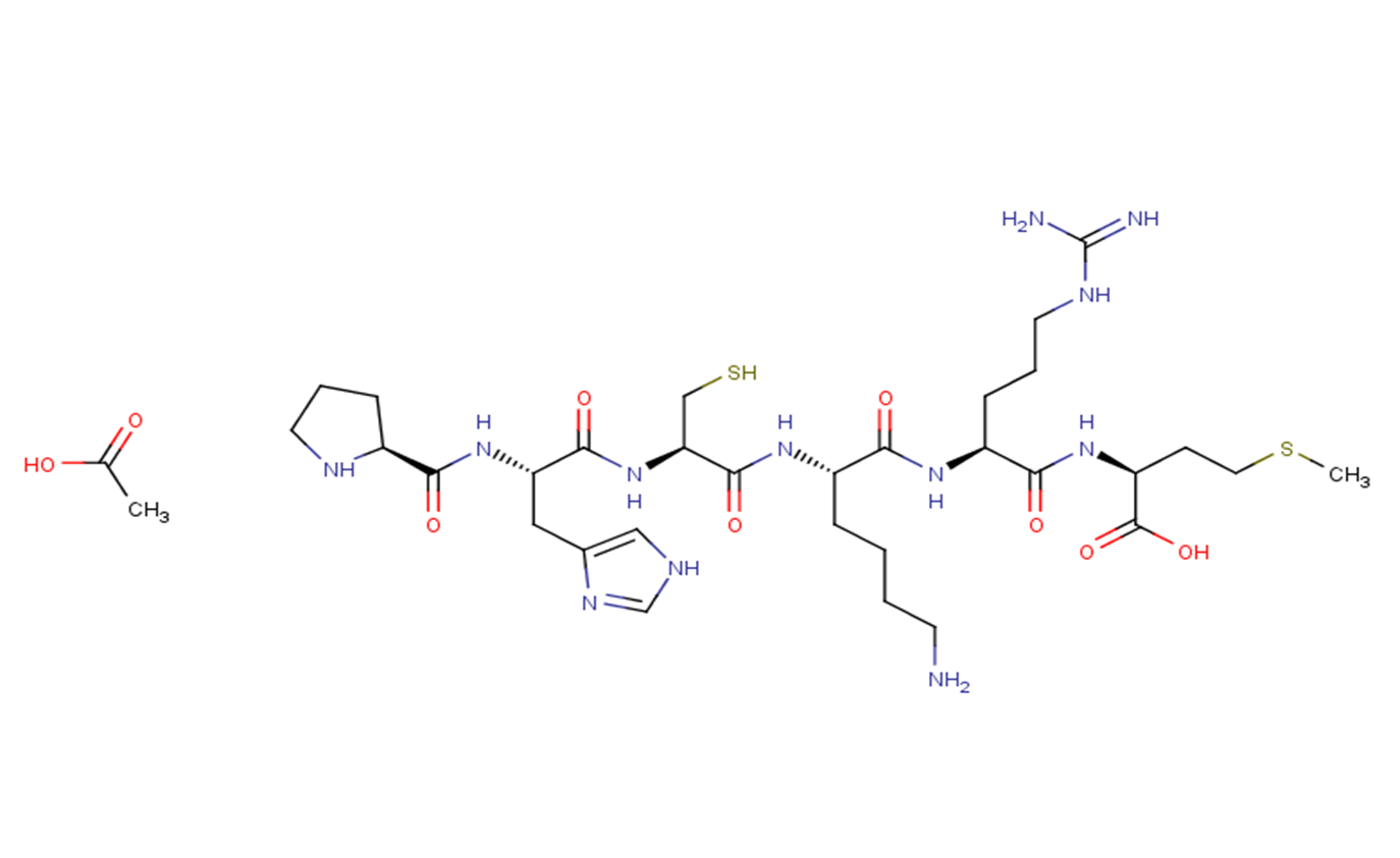 H-PRO-HIS-CYS-LYS-ARG-MET-OH acetate