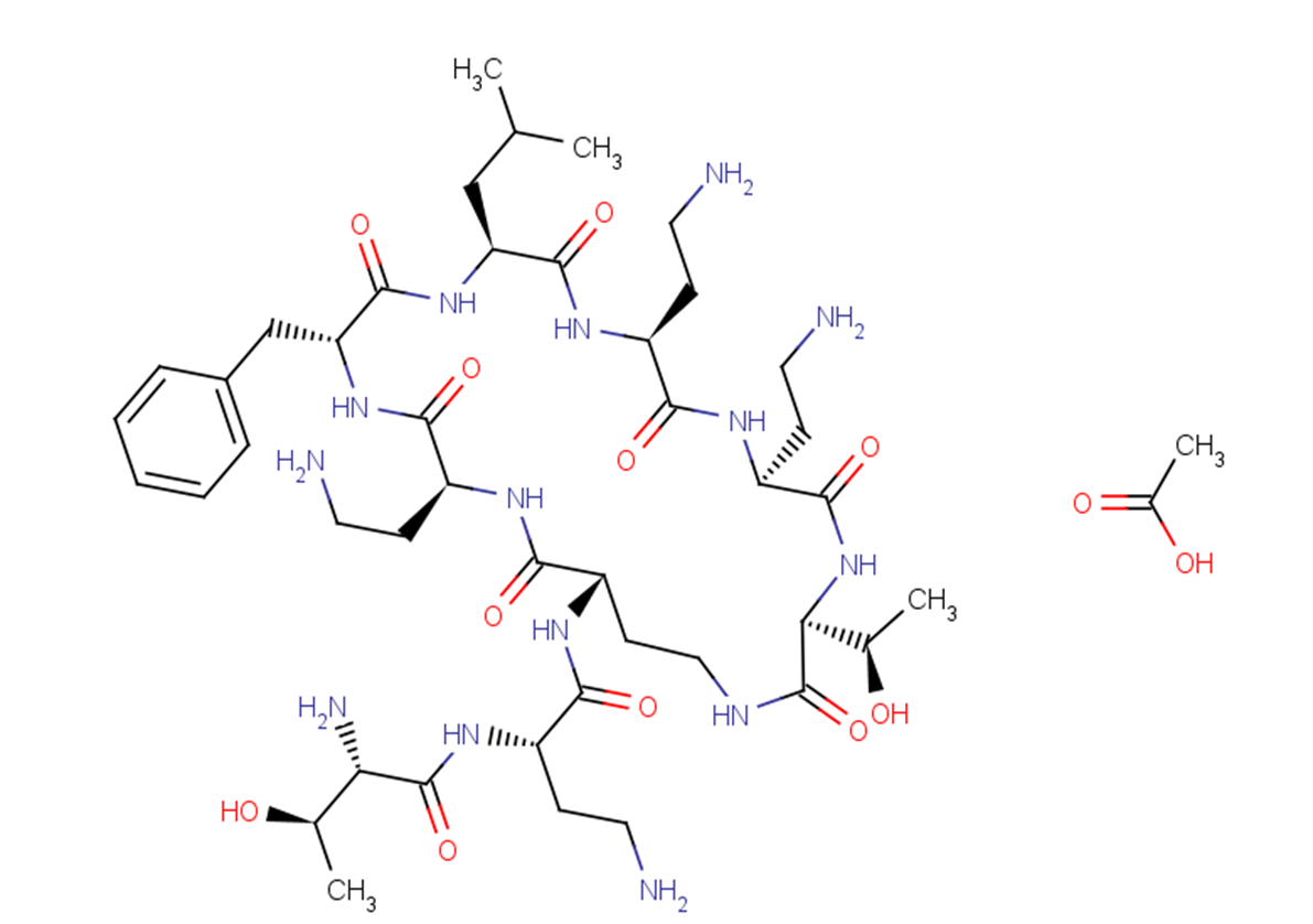 Polymyxin B nonapeptide acetate