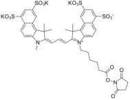 Cy3.5 NHS酯(脂溶性);  Sulfo-Cy3.5 NHS ester